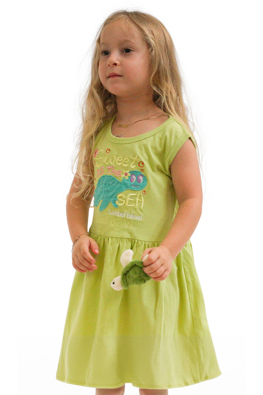 Turtle Embroidered Dress